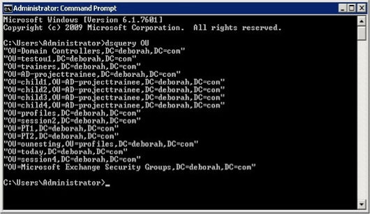 Using the DSquery command line tool to locate AD objects