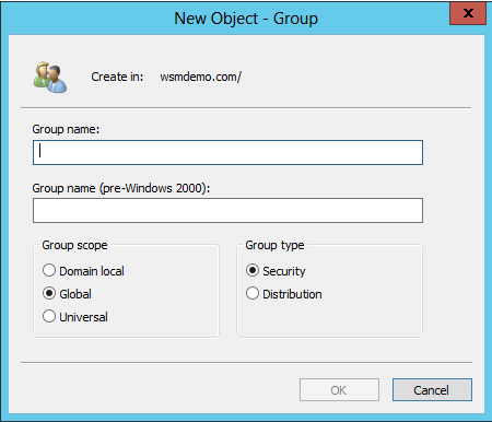 Creating a new Group Object