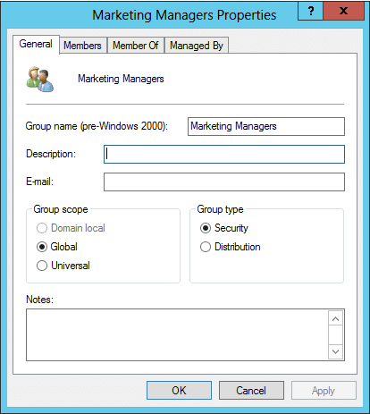 Modifying a Group Object in Active Directory