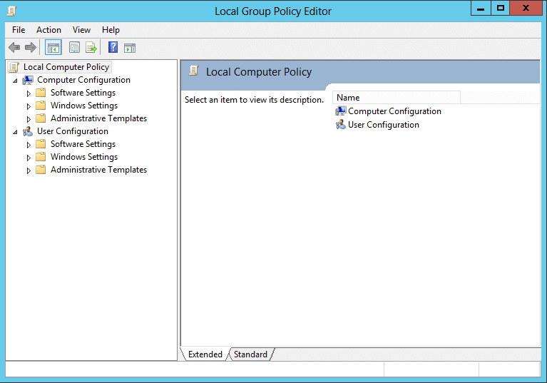 The Local Group Policy Editor in Active Directory