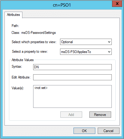 Fine-grained password policy (FGPP): adding users and groups to the PSO